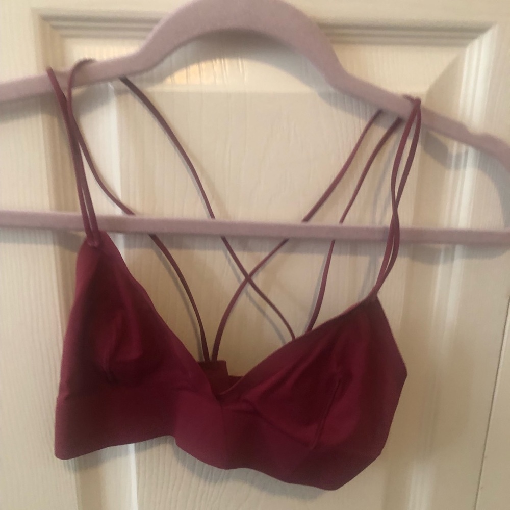 Out From Under Burgundy Cross Back Bralette